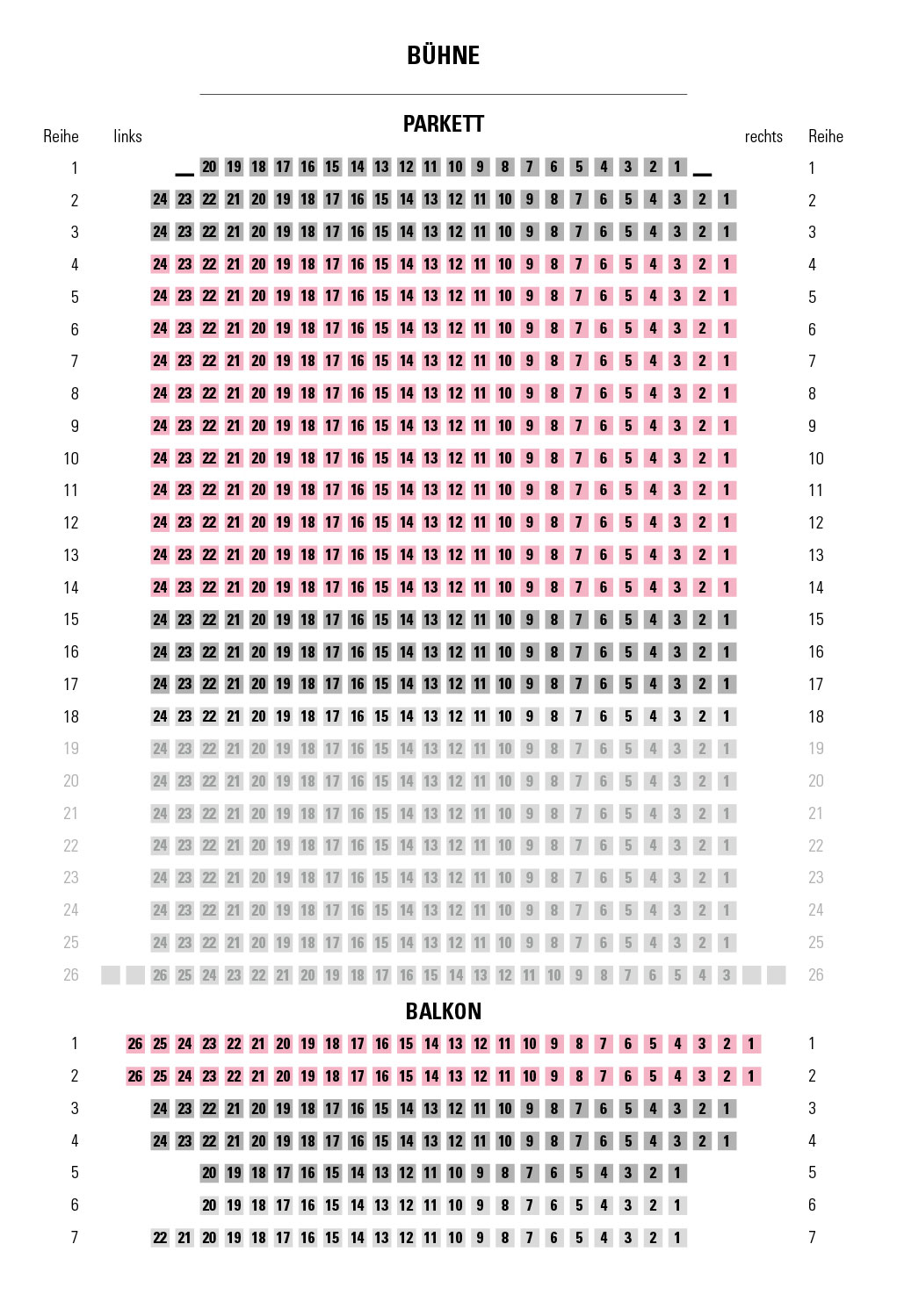 Sitzplan Kulturhaus Aue